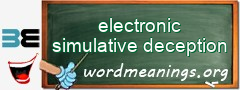 WordMeaning blackboard for electronic simulative deception